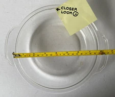 Vintage Clear Glass Round Casserole Lid with Handles #488 EUC REPLACEMENTS
