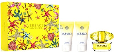 Yellow Diamond by Versace 3pc Set for Women 1.7oz EDT, Shower Gel, Body Lotion
