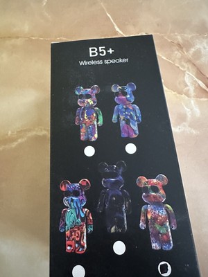 New in Box B5 + Wireless Graffiti Bear Speaker Paint Splotch Colorful Print