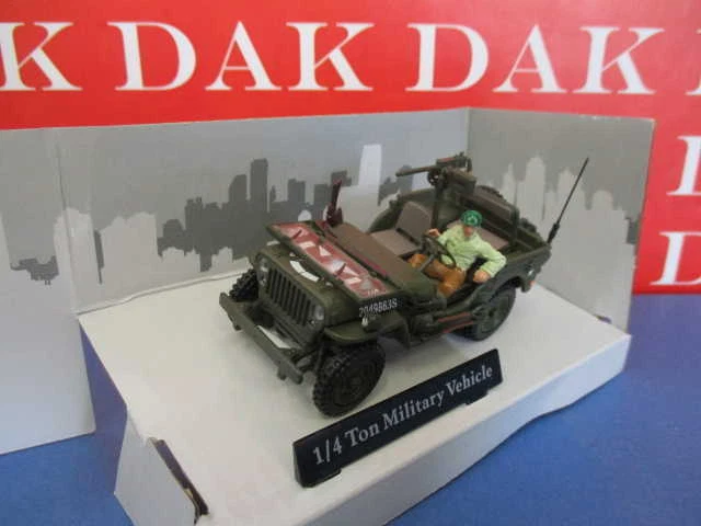 Die cast 1/43 Modellino Auto Jeep Willys 4x4 with Soldier and Gun by Cararama - Immagine 2 di 4