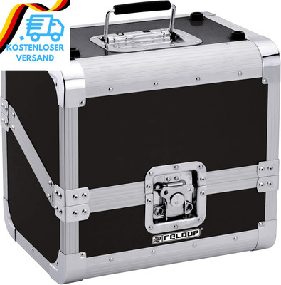 Reloop 80 Record Case Black - Klassisches Platten Case, Butterfly Verschlüsse, S