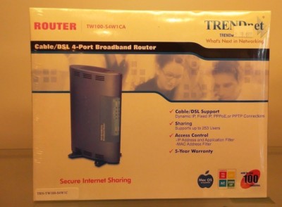 NEW TRENDnet CABLE/DSL 4 PORT BROADBAND ROUTER TW100-S4W1CA