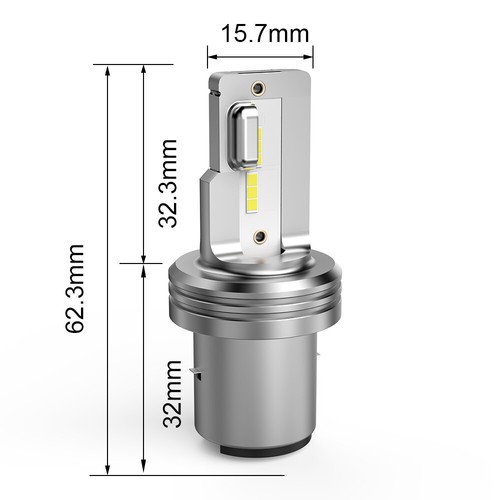 Bevinsee BA20D H6 S1 Motorcycle LED Headlight Globe 6500K White 12W 1500LM Light - Picture 10 of 10