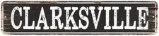 CLARKSVILLE Personalized Chic Metal Sign Home Decor Cities 4x18 104180007308
