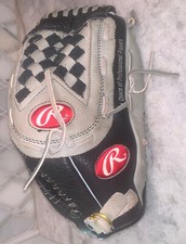 Rawlings RBG4 13  Player Preferred Series Left Hand Baseball Glove Grey Blk Lthr