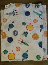 Pottery Barn Kids "Rockets/Planets" Crib Flat Sheet