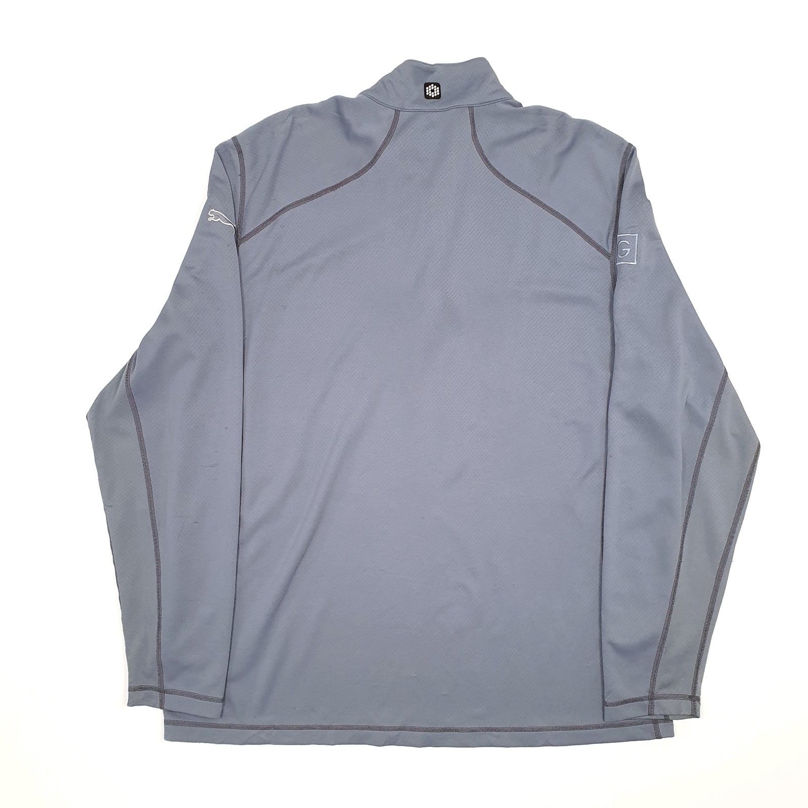 Mens PUMA Cotton 1/4 Quarter Zip Jumper Sweatshirt L image 3