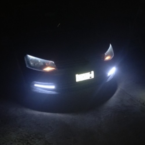 2PCS 12V LED Strip DRL Daytime Running Lights Fog For Car Lamp Driving White QW - Picture 8 of 10