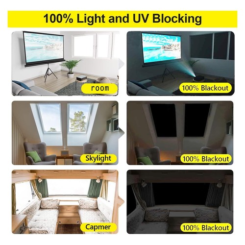 Portable Blackout Shade Window 100% Blackout Curtain Temporary Blackout Blinds - 第 6/9 張圖片