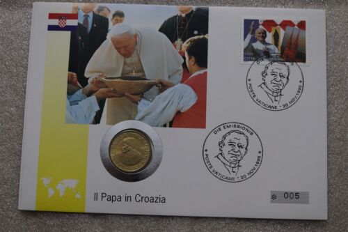 🧠🇻🇦 VATICAN COIN COVER JPII 1994 200 LIRE B58 #88