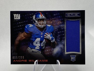 Andre Williams 2014 Panini Rookies & Stars Patch Rookie Card RC Giants