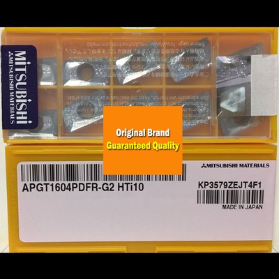 10PCS in BOX APGT1604PDFR-G2 HTI10 Carbide Insert New / #F10