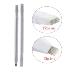 Microblading Scribe Pen 13 19 Needle Head Muanal Fog Eyebrow Tattoo Blade Holder