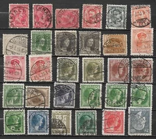 Luxemburg 1895-1948 30 cancellations between Michel 71 - 445 as shown on scan