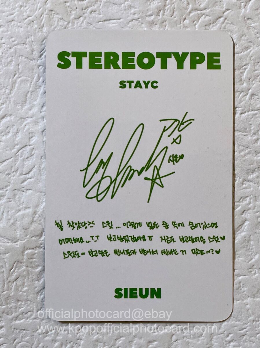 Stayc Stereotype J ISA Yoon Official Photocard Postcard Stayc Stereotype J ISA Yoon Official Photocard Postcard