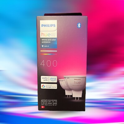 Philips Hue White & Color Ambiance 2er Pack MR16 LED-Lampe 400lm