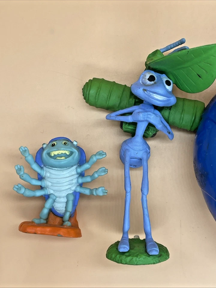 Disney Pixar A Bug’s Life Circus Figures – 1990s PVC Lot Tuck, Roll, Flik – Gift - Image 2 of 4