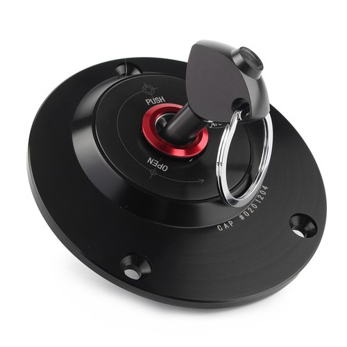 Black Fuel Filler Cover Gas Tank Cap w/Key For Yamaha FZ1 FZ6 YZF600 1000 R1 R6 - Picture 5 of 12