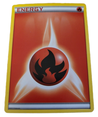 pokemon red energy card Basic Energy Fire Card Flaming Symbol Rarity Red Energy Pokmon