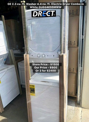 #ad GE Spacemaker 24 Inch Electric Laundry Center GUD24ESSMWW $900.00