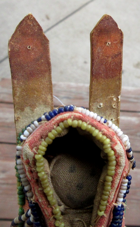 Red Hand Designs Native ANTIQUE 1800s NATIVE AMERICAN INDIAN PAPOOSE TRADE CLOTH & BEADED ...