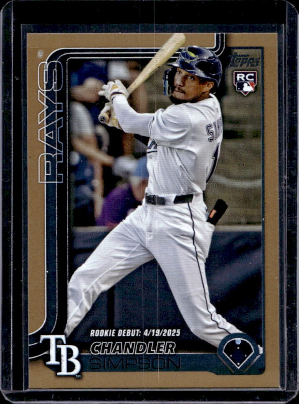 2025 Topps Update Chandler Simpson RC Gold Border Rookie Debut #221/2025 Rays