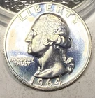 1964 &1962 Proof Washington Quarters US Mint 90% Silver Brilliant Mirror A6
