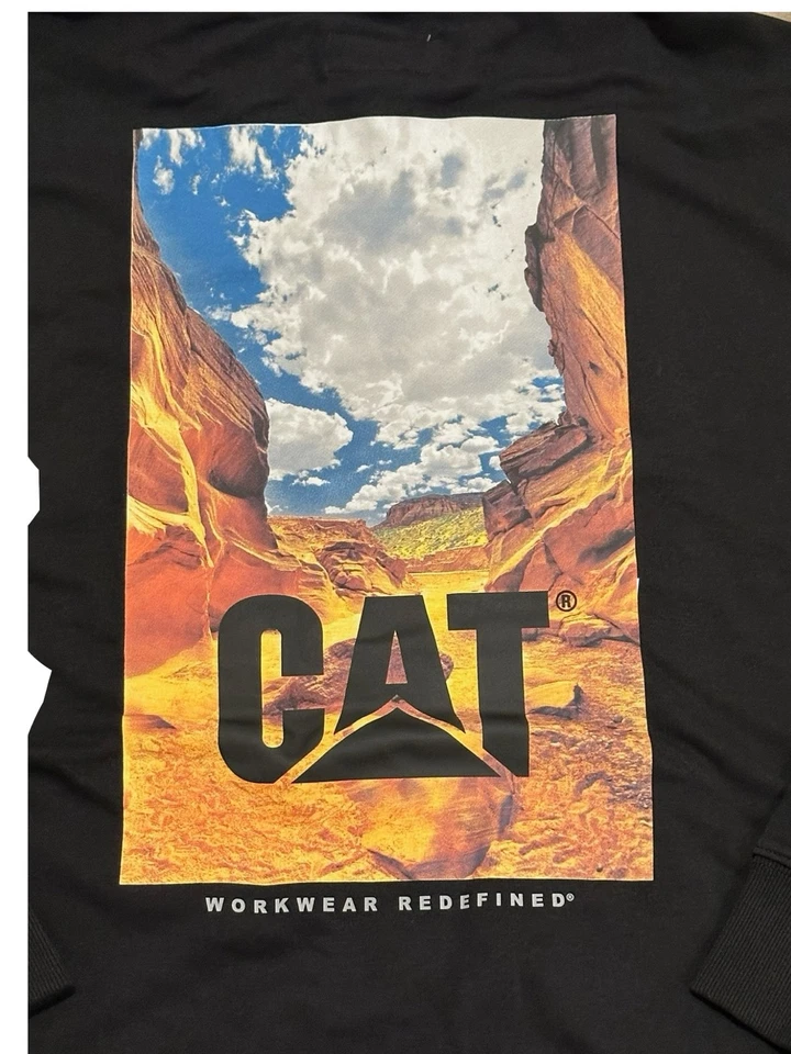Sudadera con Capucha Caterpillar Para Hombres 2XL CAT Ropa de Trabajo Pullover Redefinido Sudadera Exterior Foto 4 de 4