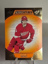 2022-23 Credentials Orange /149 Moritz Seider #32 Detroit Red Wings SEE PICS