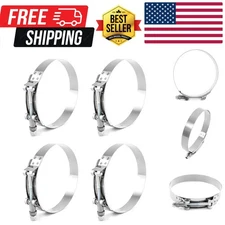 4" T-Bolt Hose Clamp Stainless Steel, Working Range 108mm - 116mm for 4" Hose...