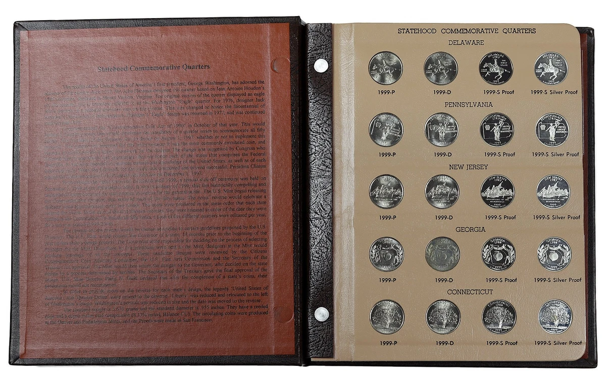 Washington Quarter Album In Us State Quarters (1999-2008) for sale