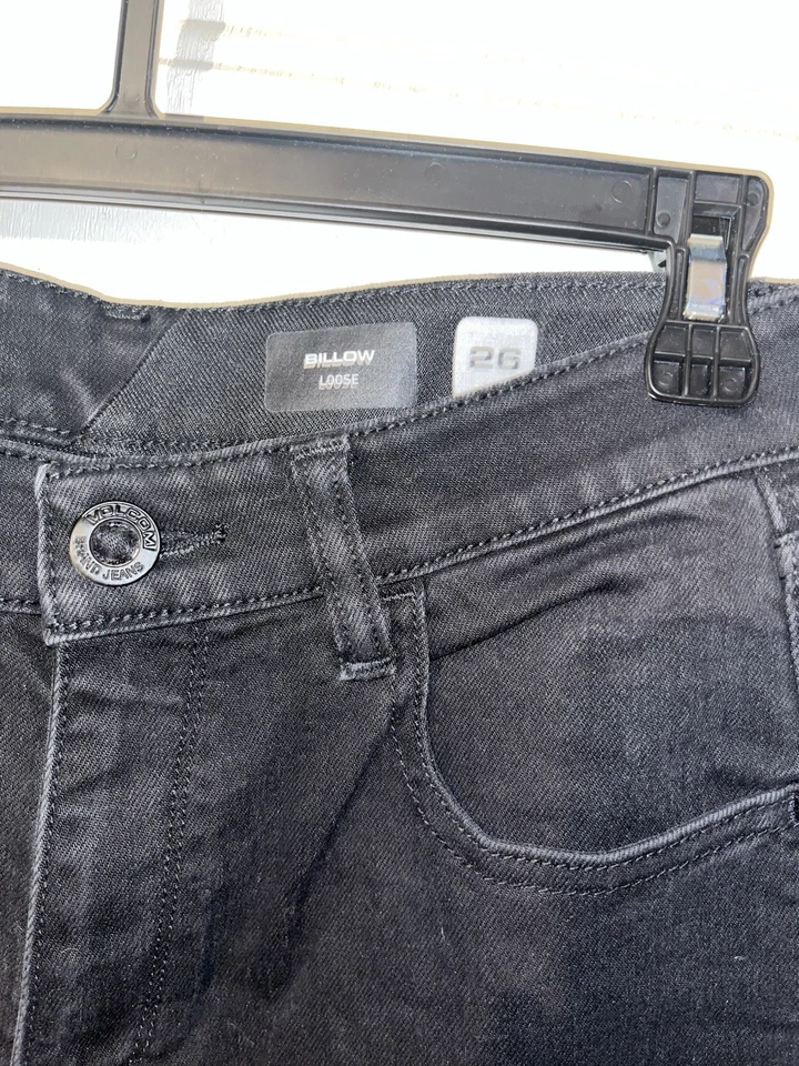 Volcom Billow Loose fit Stoney Black Jeans Size 26/12y Logo - Image 3 of 4