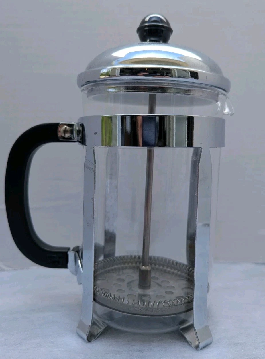 Vintage Pyrex Glass SiS With Black Handle French Press Black 7 Inch