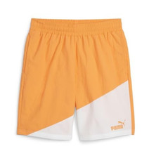 PUMA Men Power Colorblock Woven 8" Shorts Clementine Size XL