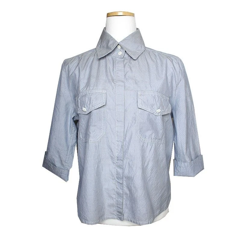 Camicia di seta a righe CHANEL 40 122701566