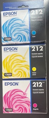 Epson 212 Ink Cartridge Cyan Yellow  Magenta 2026+ 7993/3