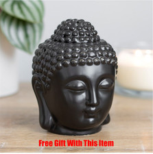 Something Different Black Buddha Head Oil Burner/Wax Melt Holder+ Free Tealights