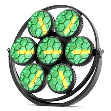 190W 7COB Golden LED+198 RGBW LED Retro Light DJ Stage Party Lighting DMX512
