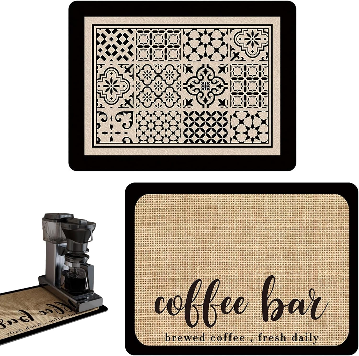 Coffee Bar Mat,Coffee Mat Coffee Mat, Coffee Machine Mat, Microfiber Dish Drying