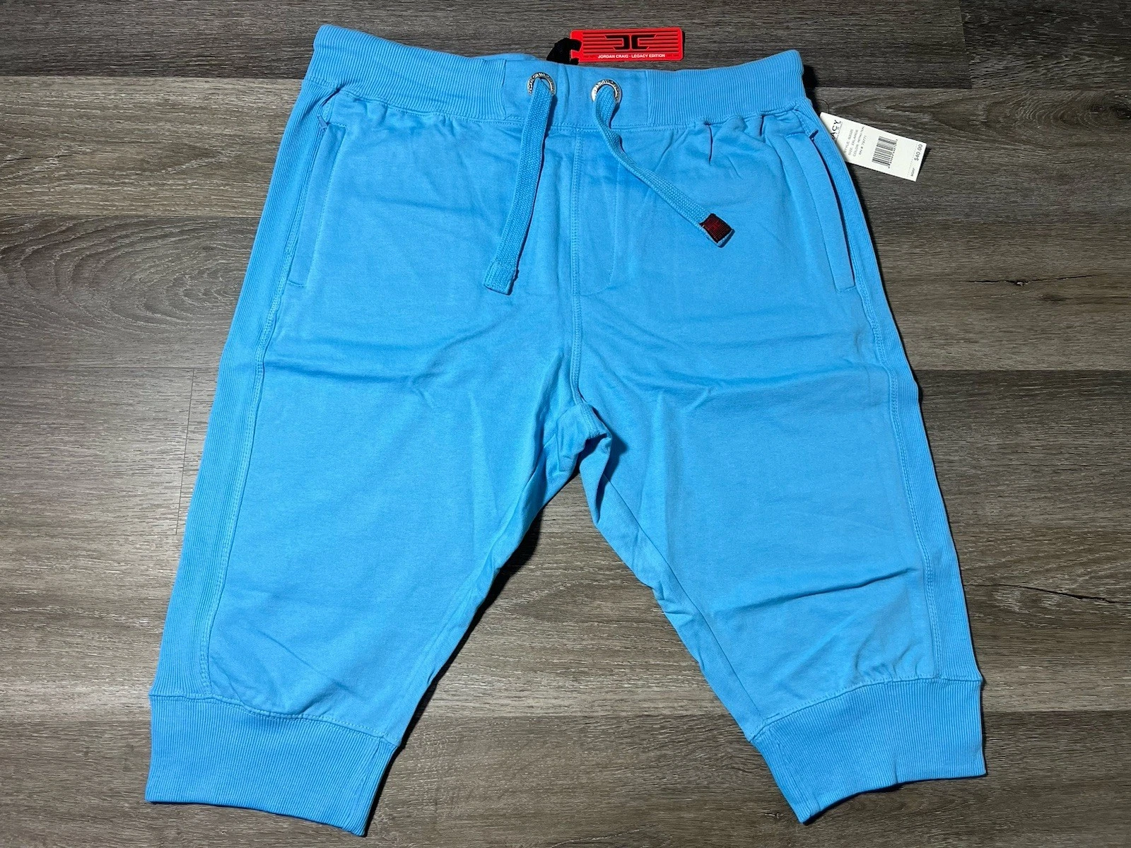 Jordan Craig Legacy Edition Men Light Blue Jogger Capri Shorts Size 2XL *NEW*