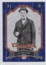 2012 Panini Cooperstown Blue Crystal Collection /499 Al Spalding Albert HOF 0a1