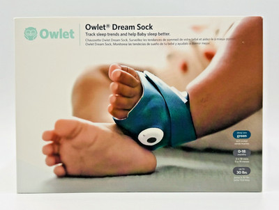 Owlet - Dream Sock Baby Monitor Deep Sea Green - Complete w/ Extra Socks 0-18M
