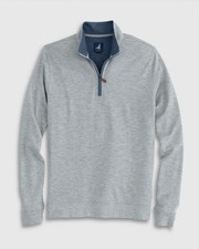 johnnie-O Big  Tall Sully 1/4 Zip Pullover Light Gray Size 1XLT