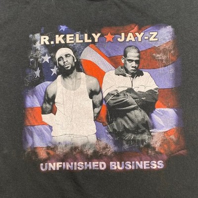 Jay-Z R. Kelly Unfinished Business Tour Shirt Large Mens Black