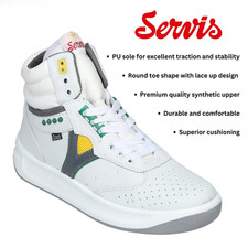 Servis Cheetah High Top Trainers White Yellow Green Shoes Afghani Tali Style OG