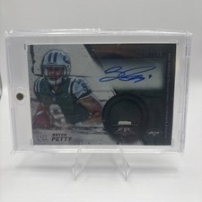 2015 Topps Fire Football Bryce Petty Auto Patch Rookie Card Jets # 301/400
