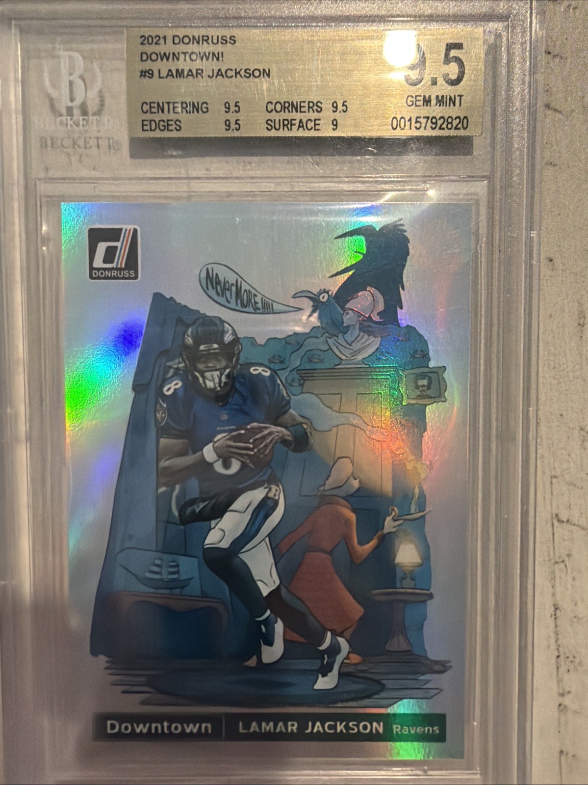 2021 Panini Donruss Downtown! Lamar Jackson #DT-9