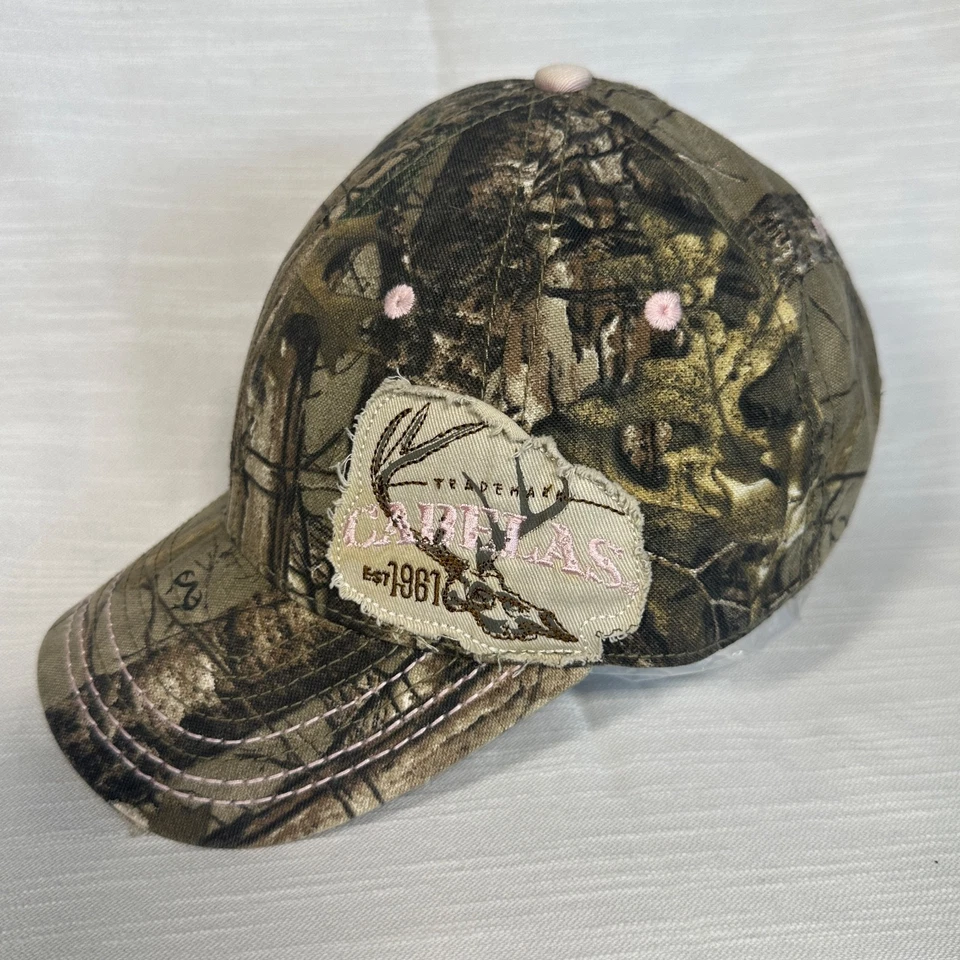 Cabela's Damas Sombrero Gorra RealTree Camuflaje Rosa Acentos Correa Trasera Ajustable Foto 3 de 4