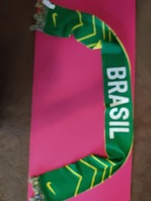 Brazil NIKE Soccer Scarf Football Green Yellow World Cup Adult 64"