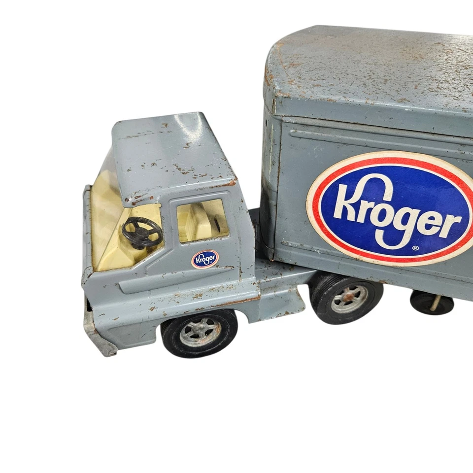 The ERTL Company Vintage 1960's Kroger Semi Truck Pressed Steel Made In USA - Image 2 of 4